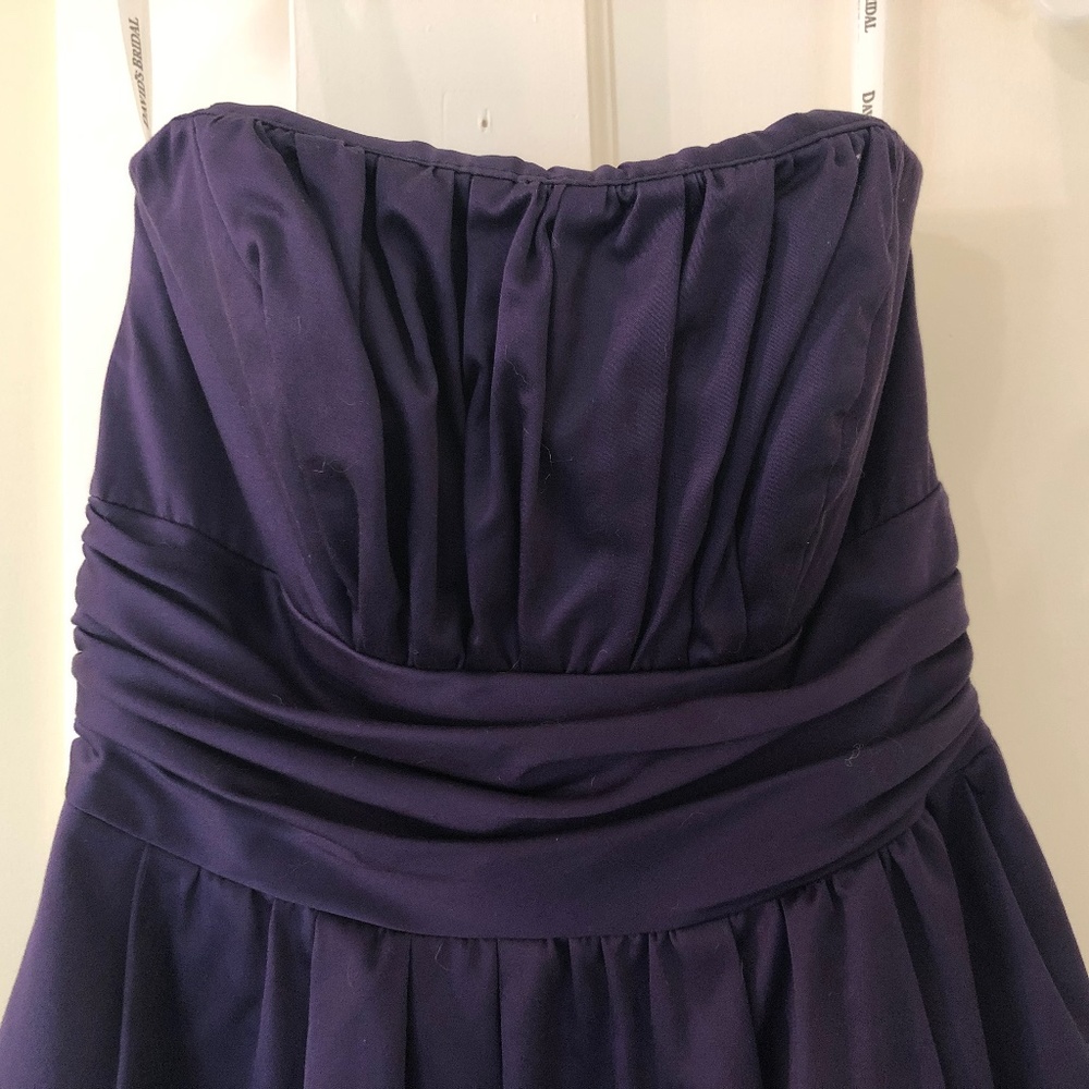 Bridesmaid Dress by David's Bridal- Knee-length, purple, adult woman size 2